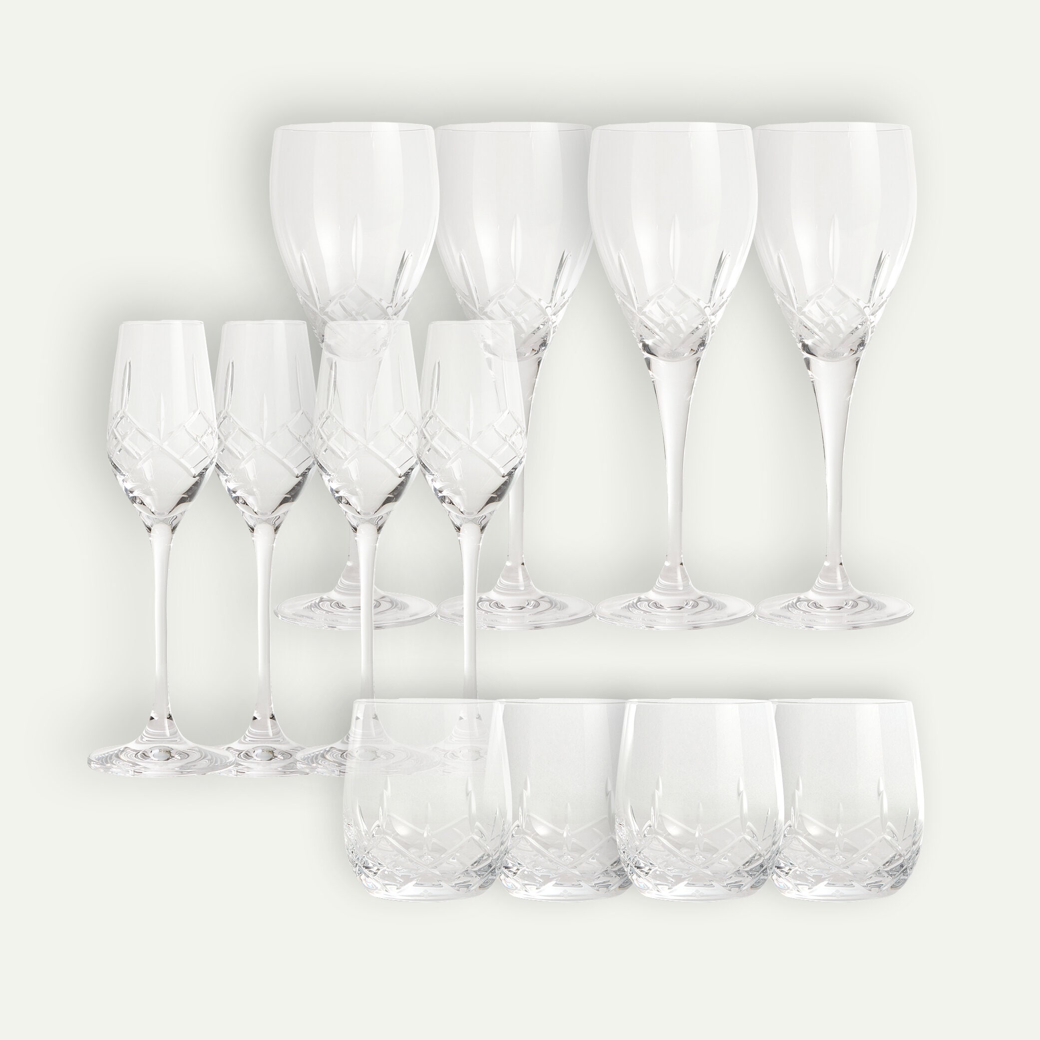 Crown glassett 12 deler