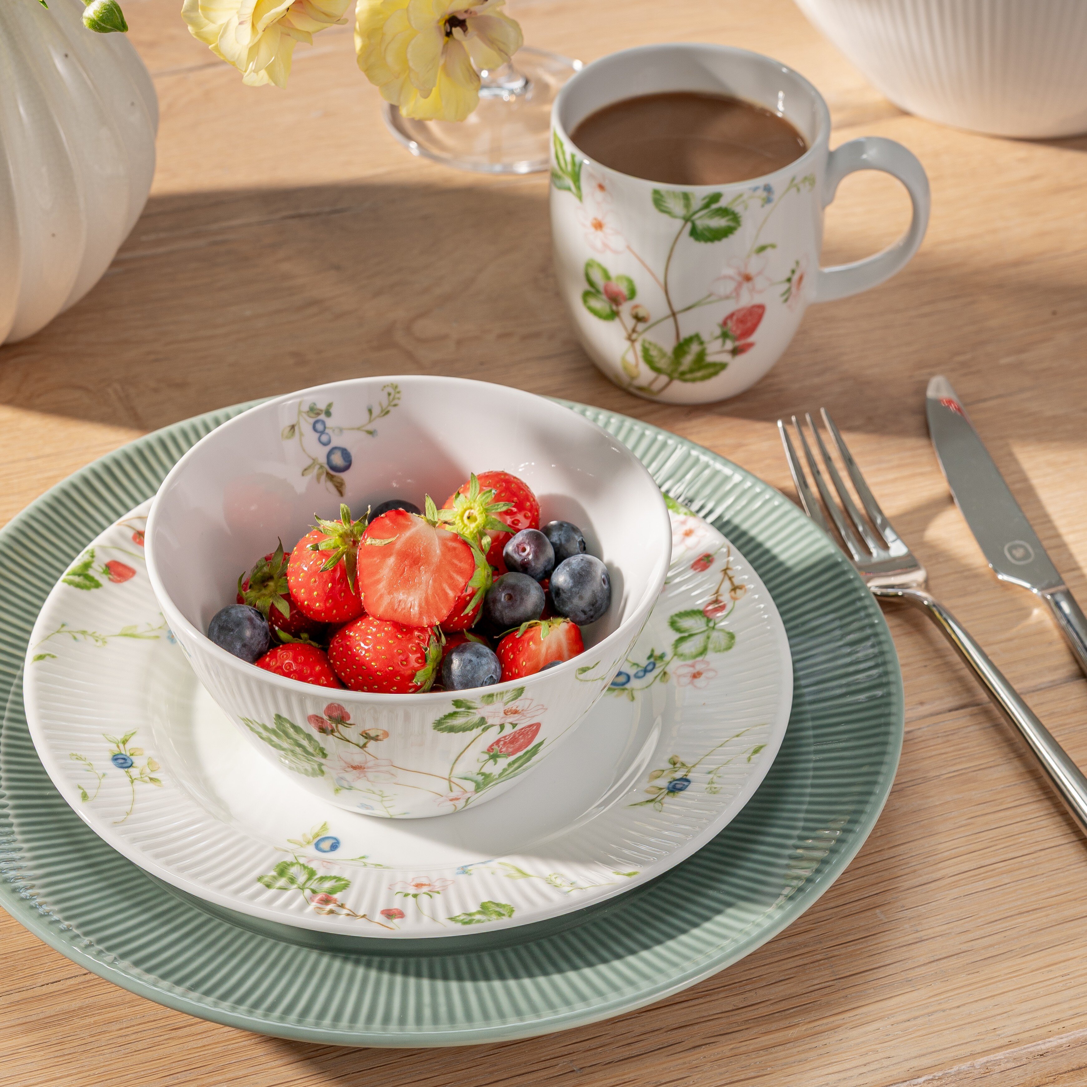 Nordic Dawn Teller-Set 12-teilig, Sommer und Tau