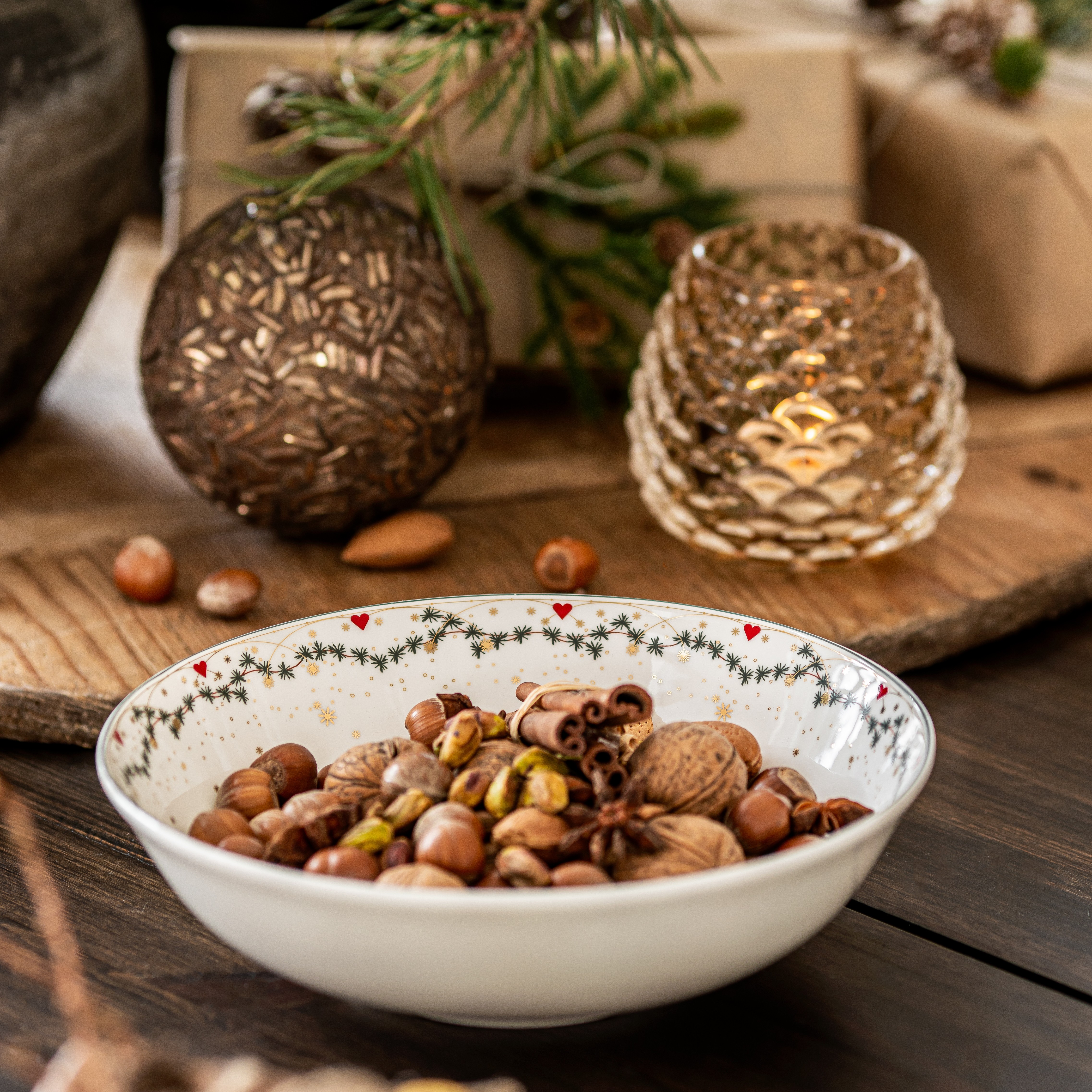Julminnen frukost- och kaffeset 12 delar