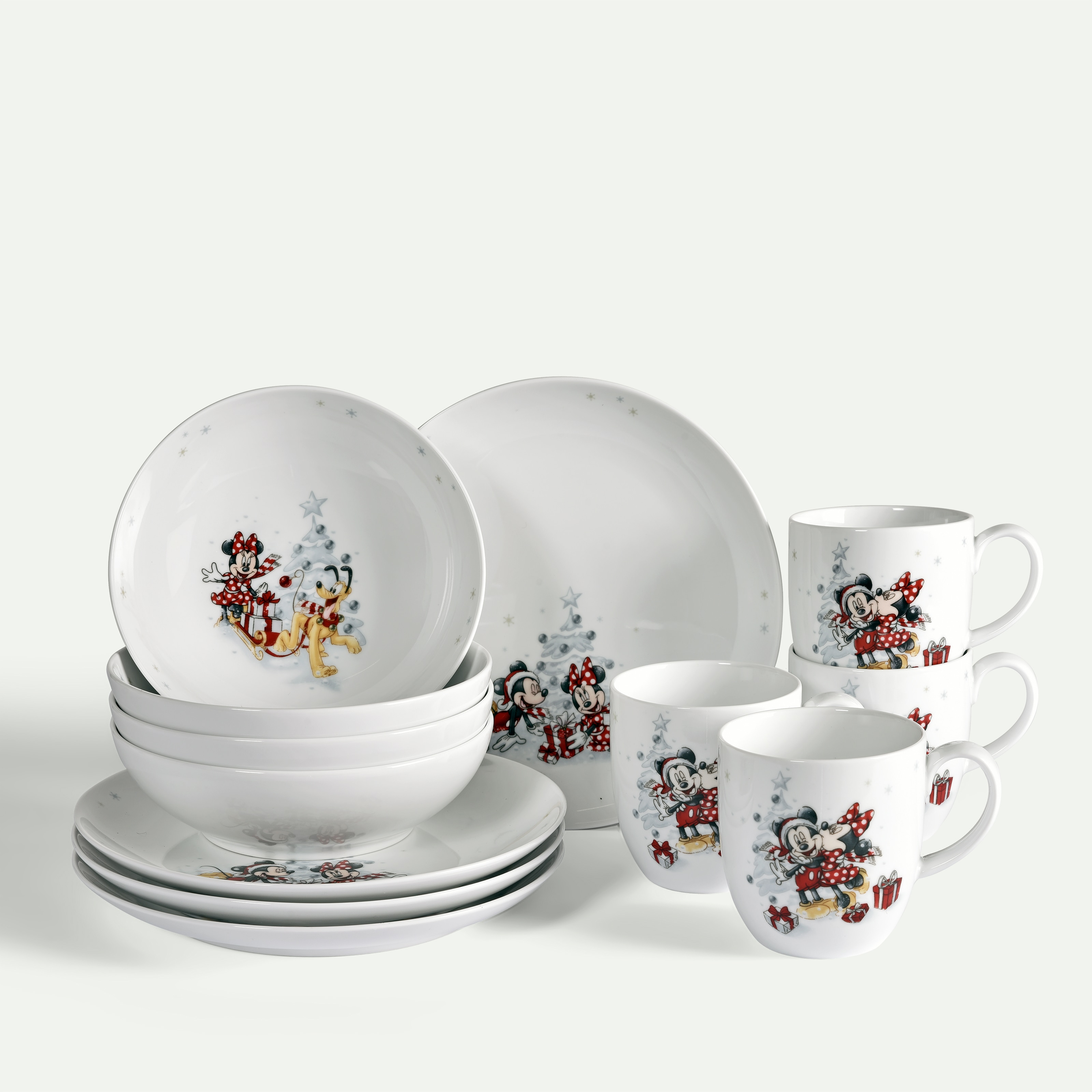 Disney Vinter frukost - och kaffeset 12 delar, 4 pers