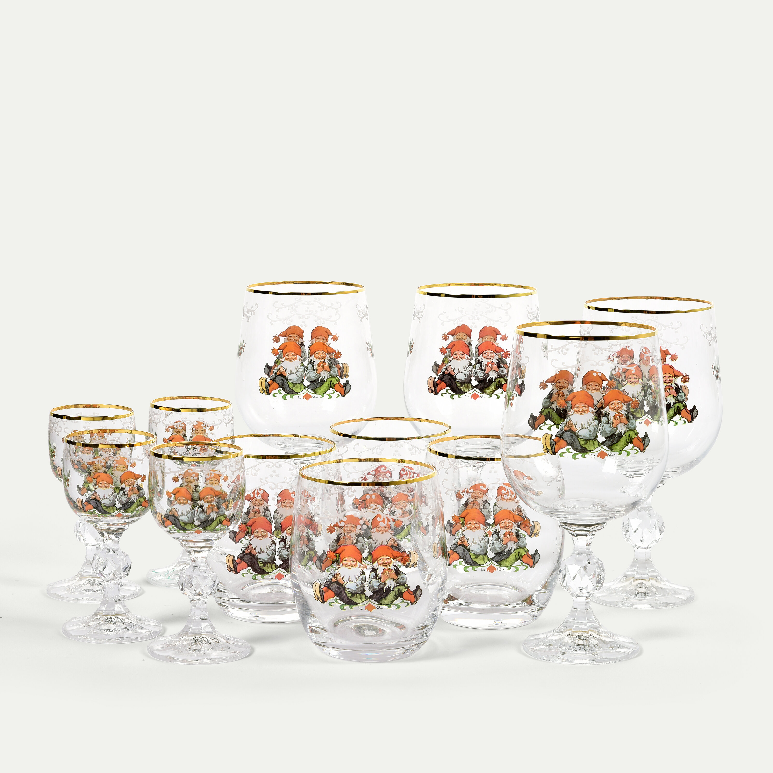 Gammaldags jul glasset 12 delar