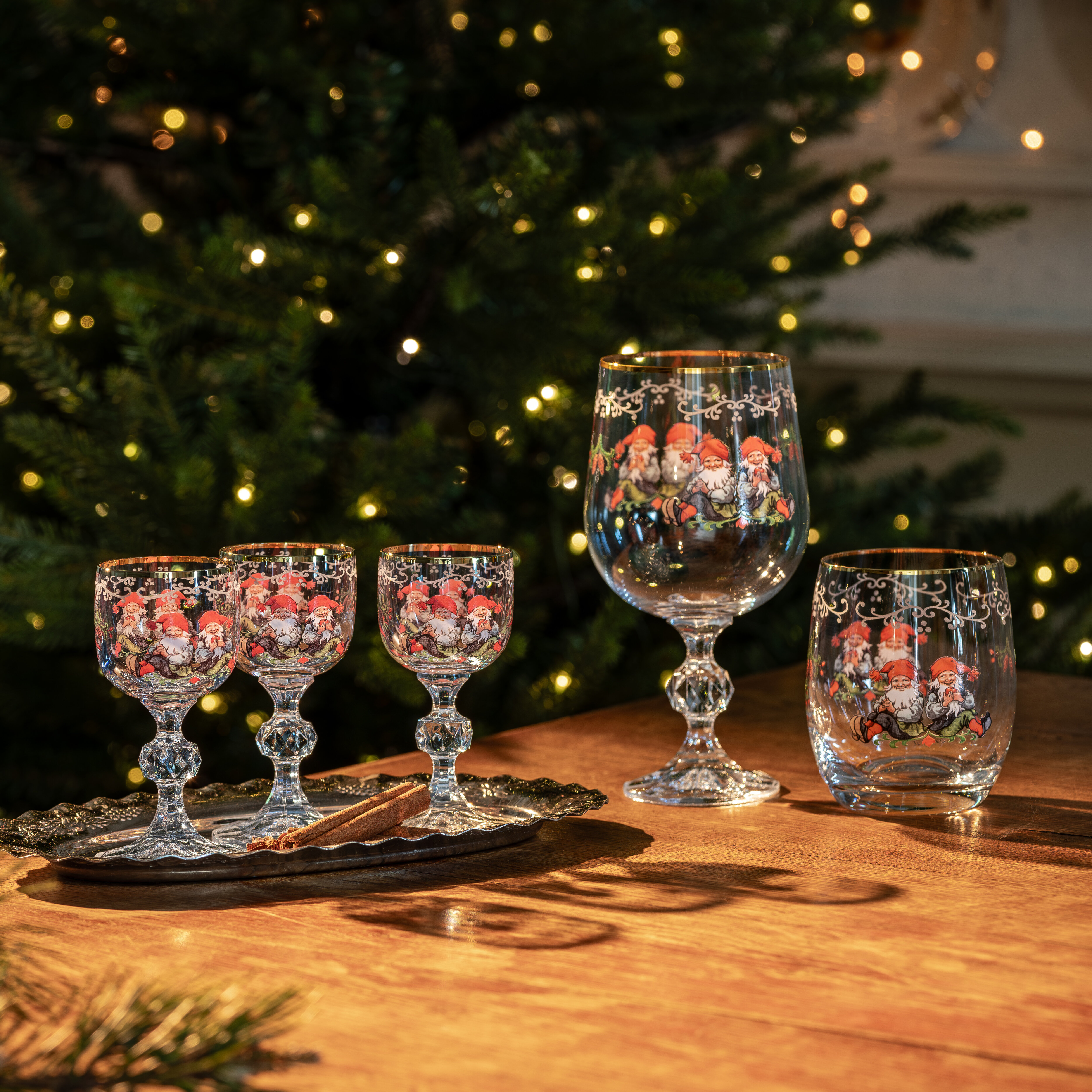 Gammaldags jul glasset 12 delar