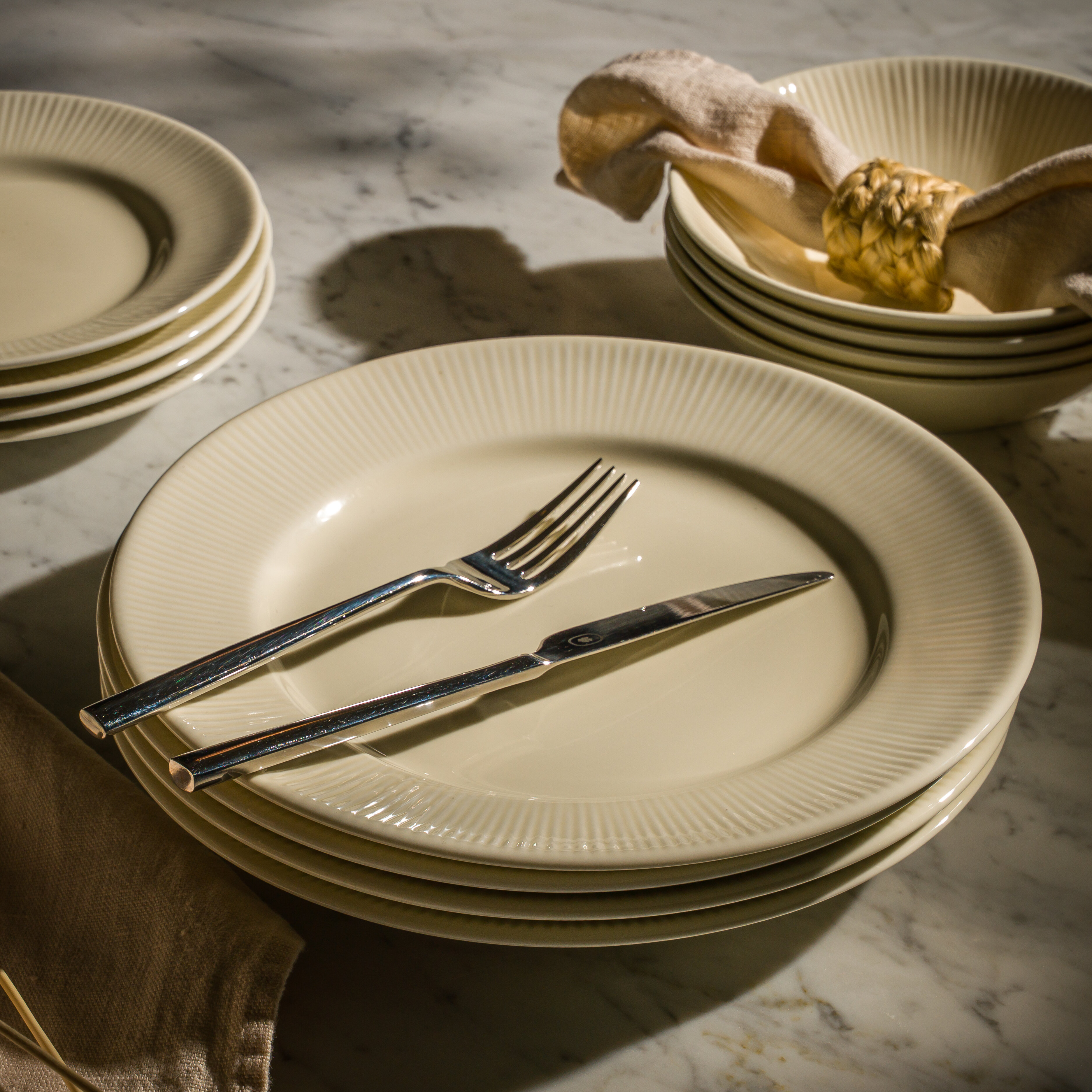 Nordic Dawn tallrik 27 cm 4-pack, Strå