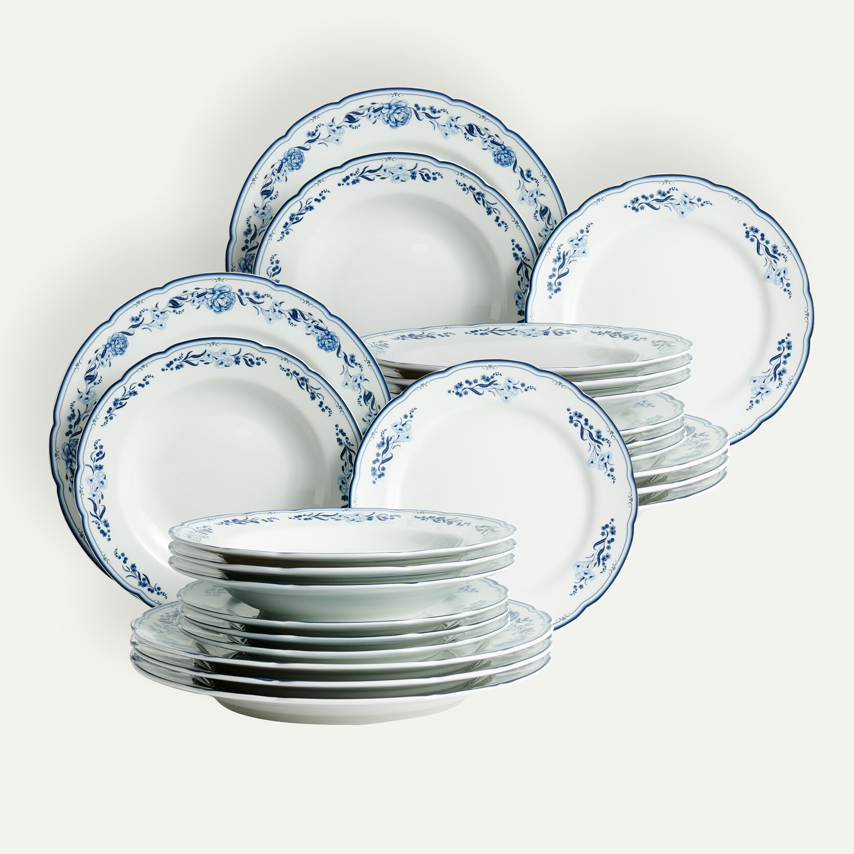 Aspvik tallerkensett 24 deler, 8 pers