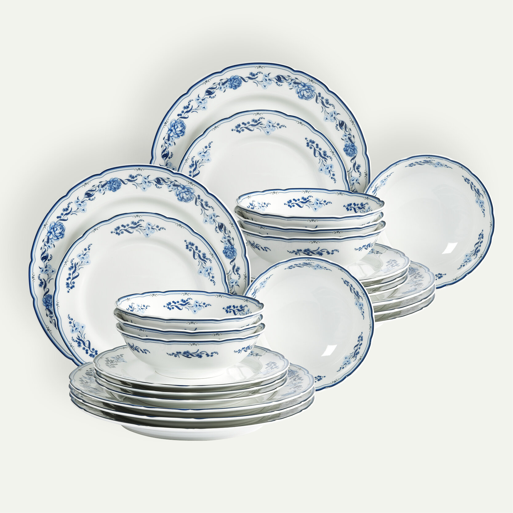 Aspvik tallerkensett 24 deler, 8 pers