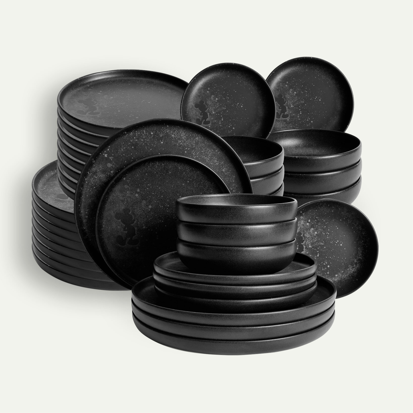 Mickey Mouse Midnight tallriksset 36 delar, 12 pers