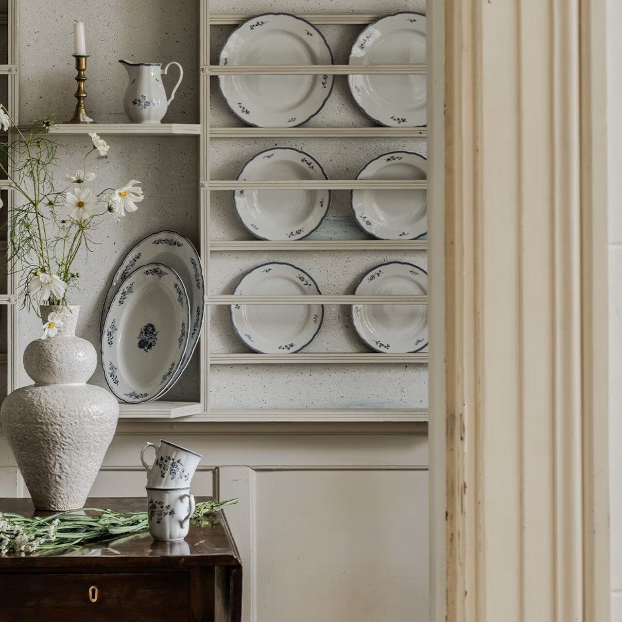 Blue Mansion Plate Set, 36 Pieces, for 12 people