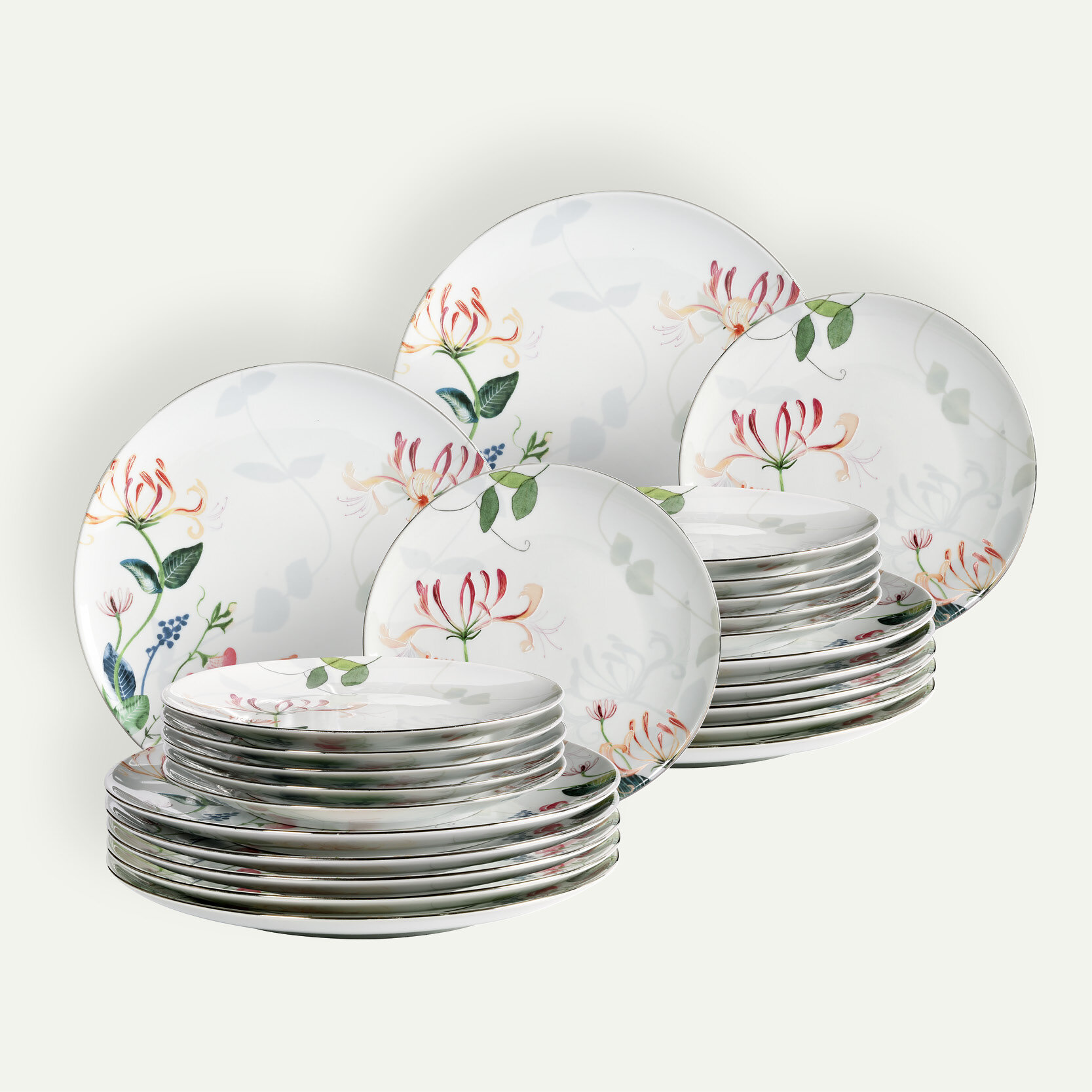 Kaprifol tallerkensett 24 deler, 12 pers