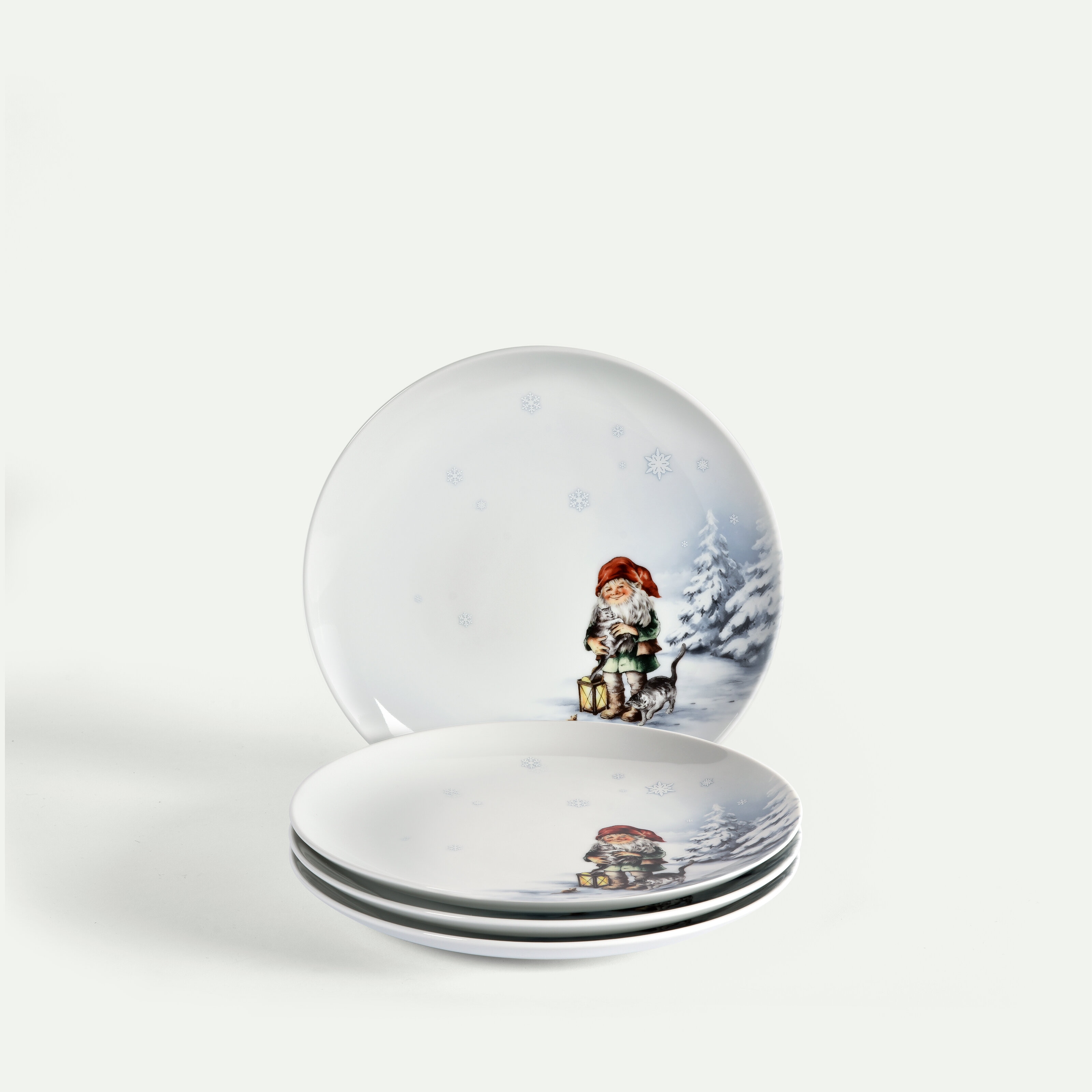 Tomtarnas Jul assiett 20 cm 4-pack
