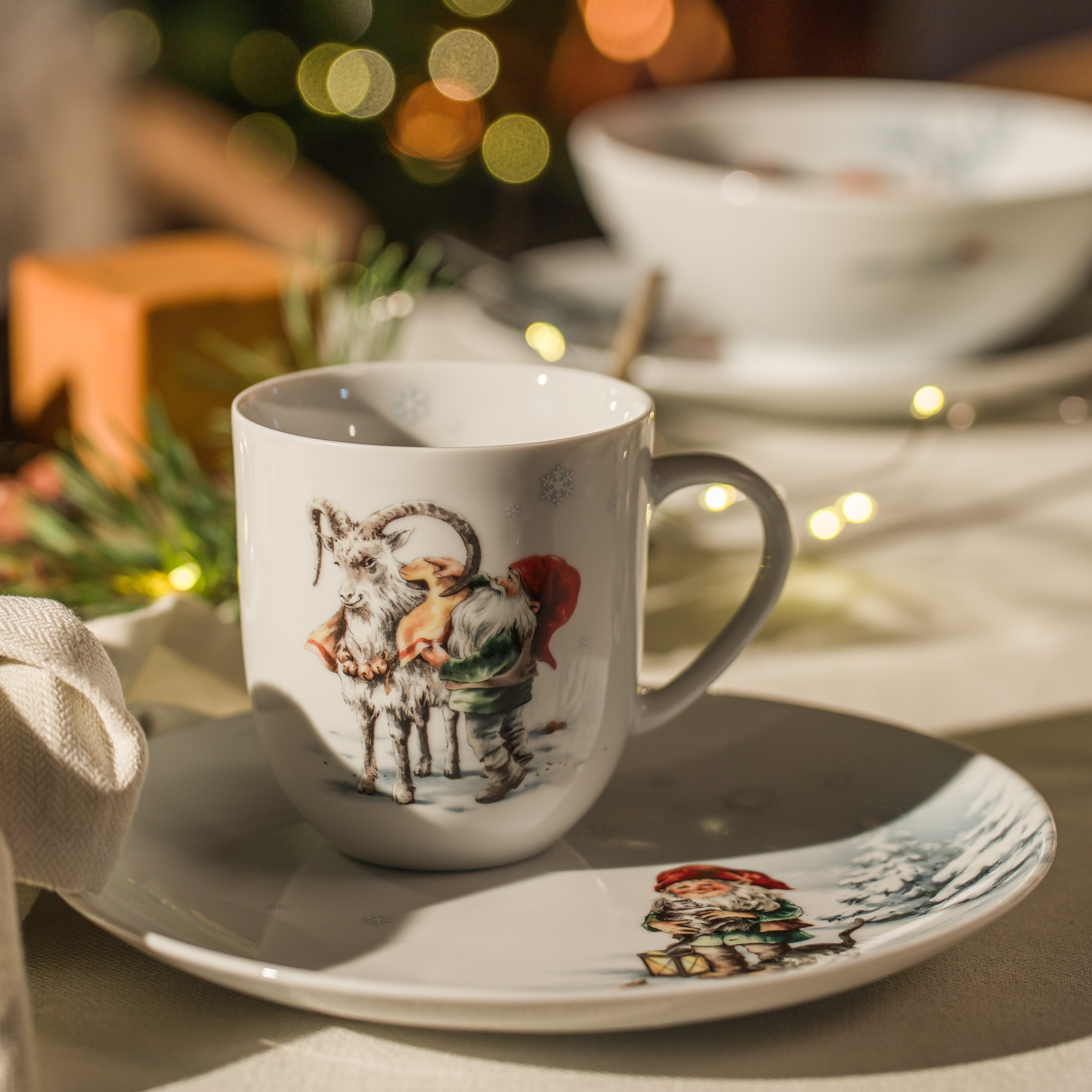 Tomtarnas Jul assiett 20 cm 4-pack