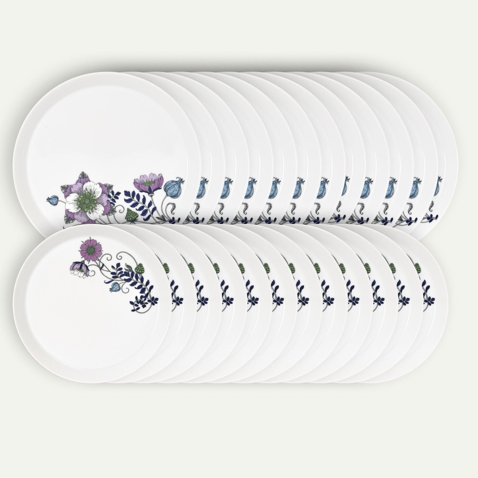 Linnea tallerkensæt 24 dele, 12 pers