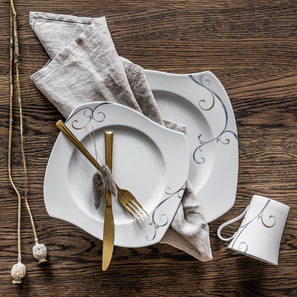 Victoria tallerkensæt 8 dele, 4 pers