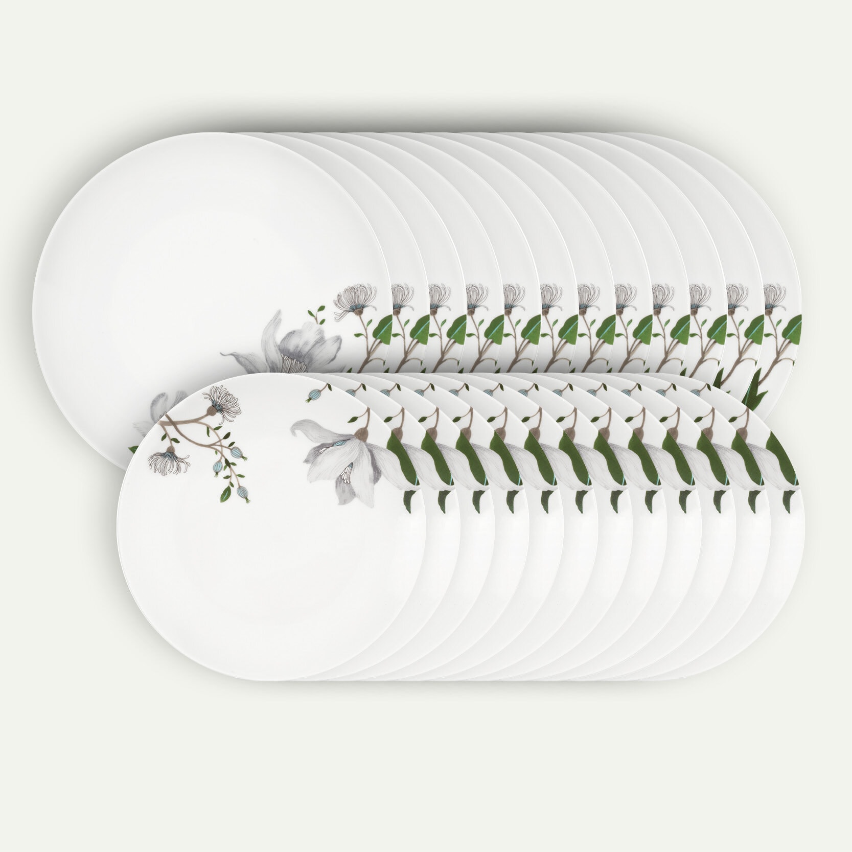 Clematis tallerkensæt 24 dele, 12 pers