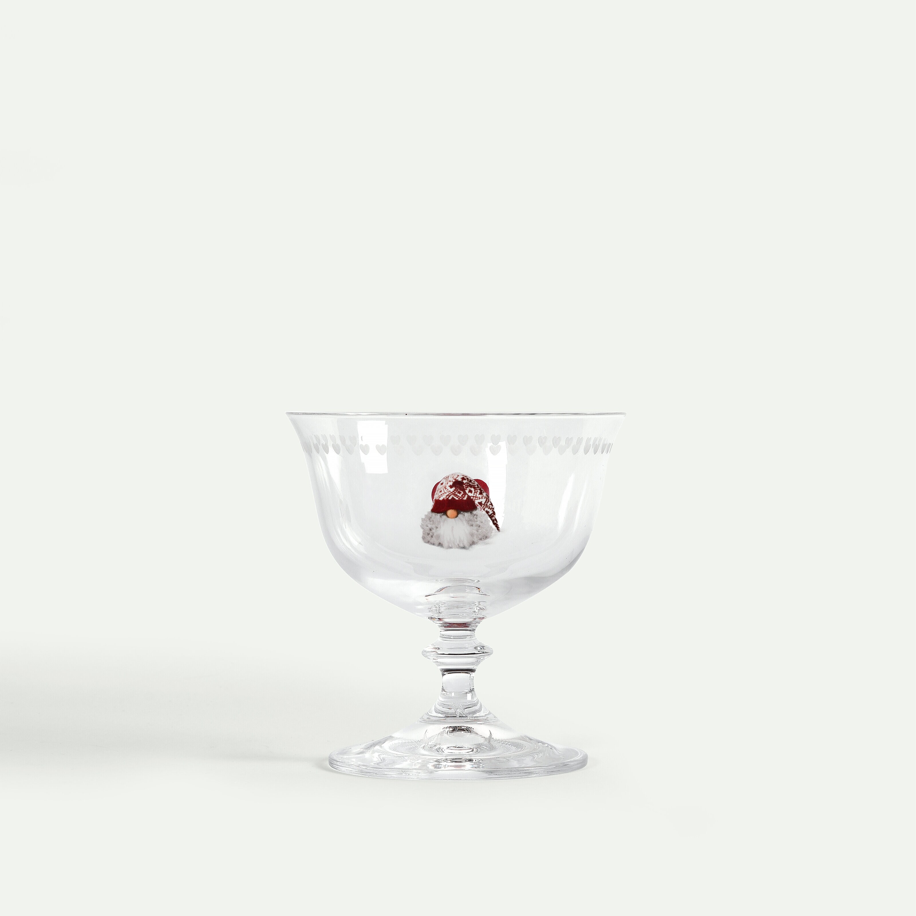 Noordse Kerstkabouters coupeglas 30 cl, 4 stuks