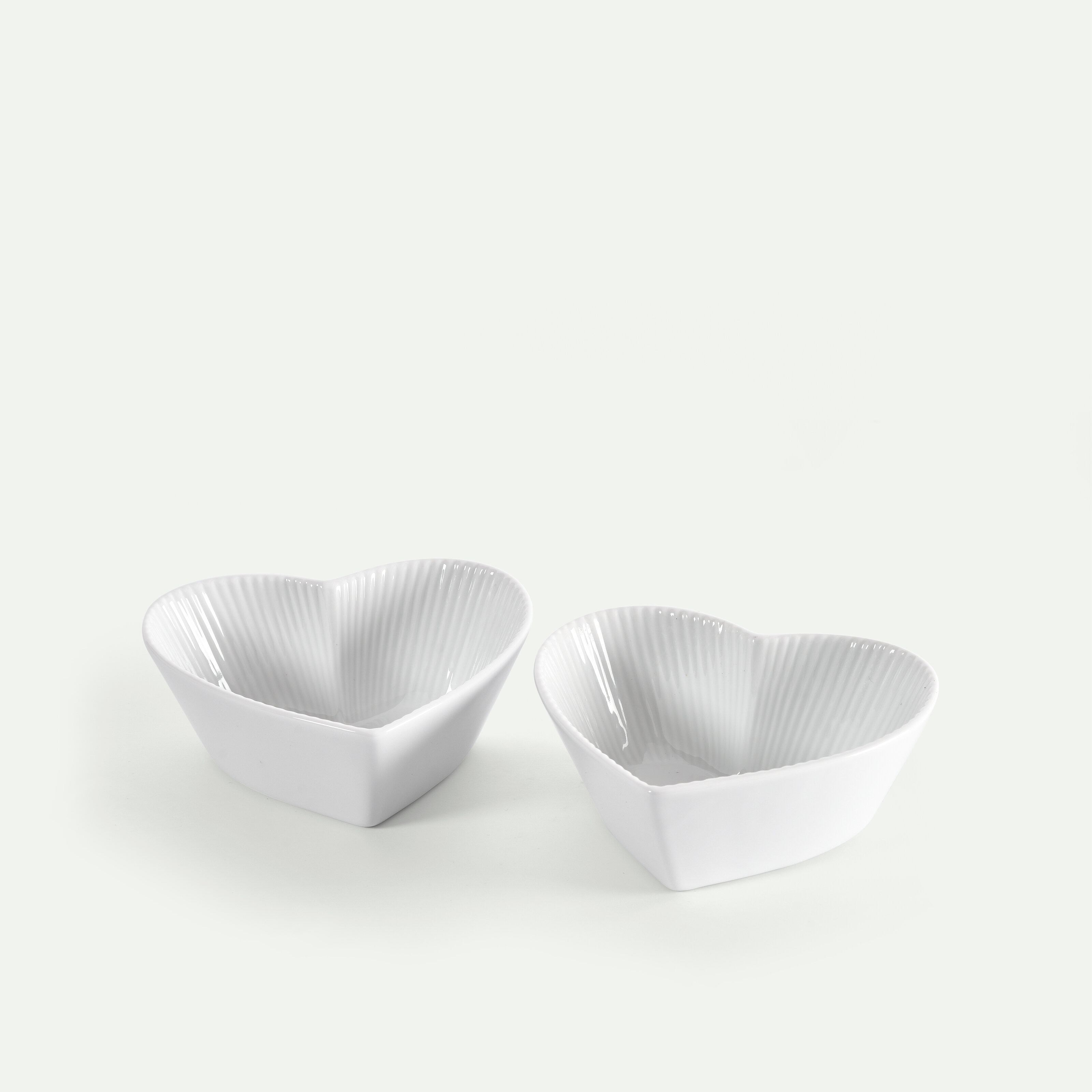 Nordic Dawn hartschaal 13 cm, Glans, 2 stuks
