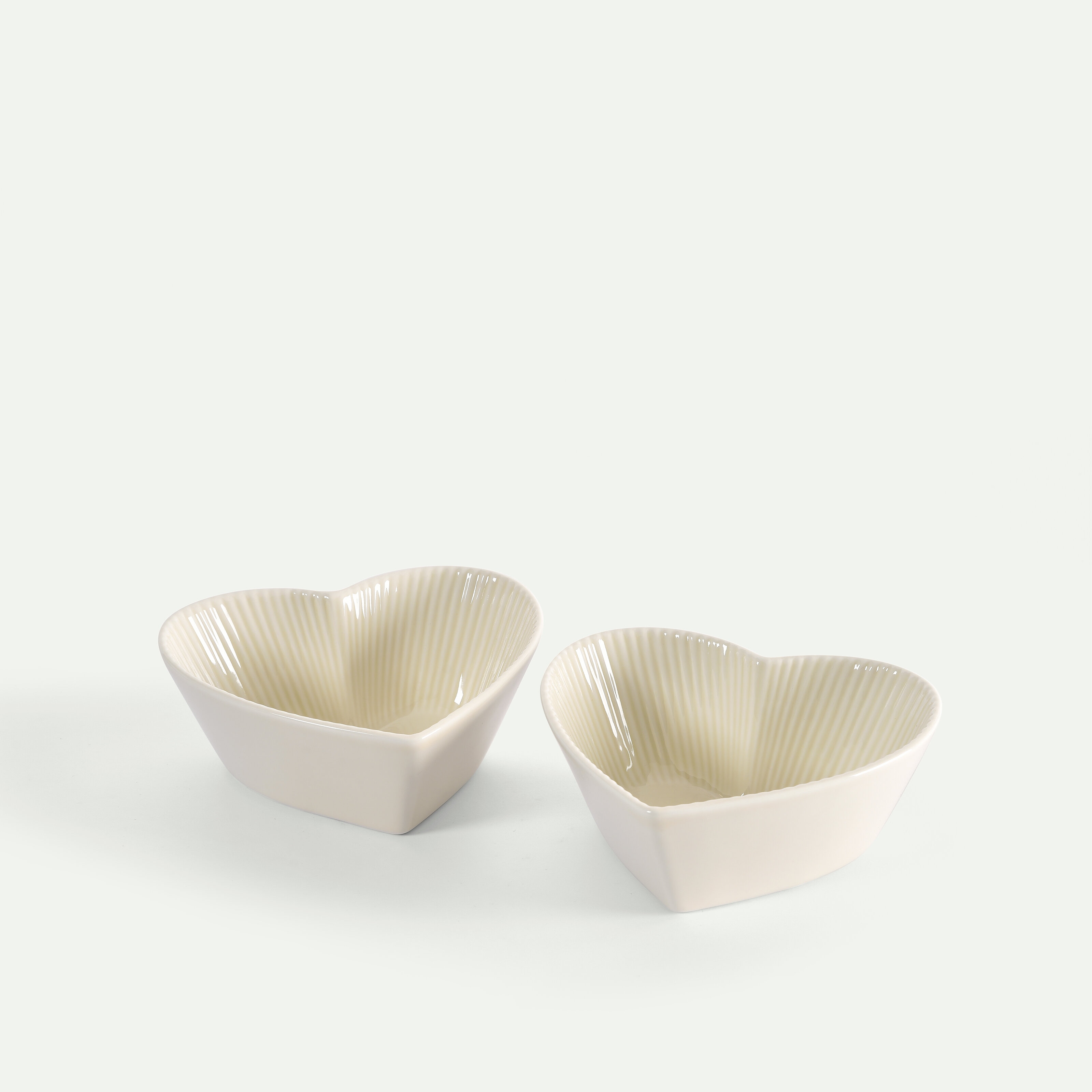 Nordic Dawn hjärtskål 13 cm 2-pack, Strå