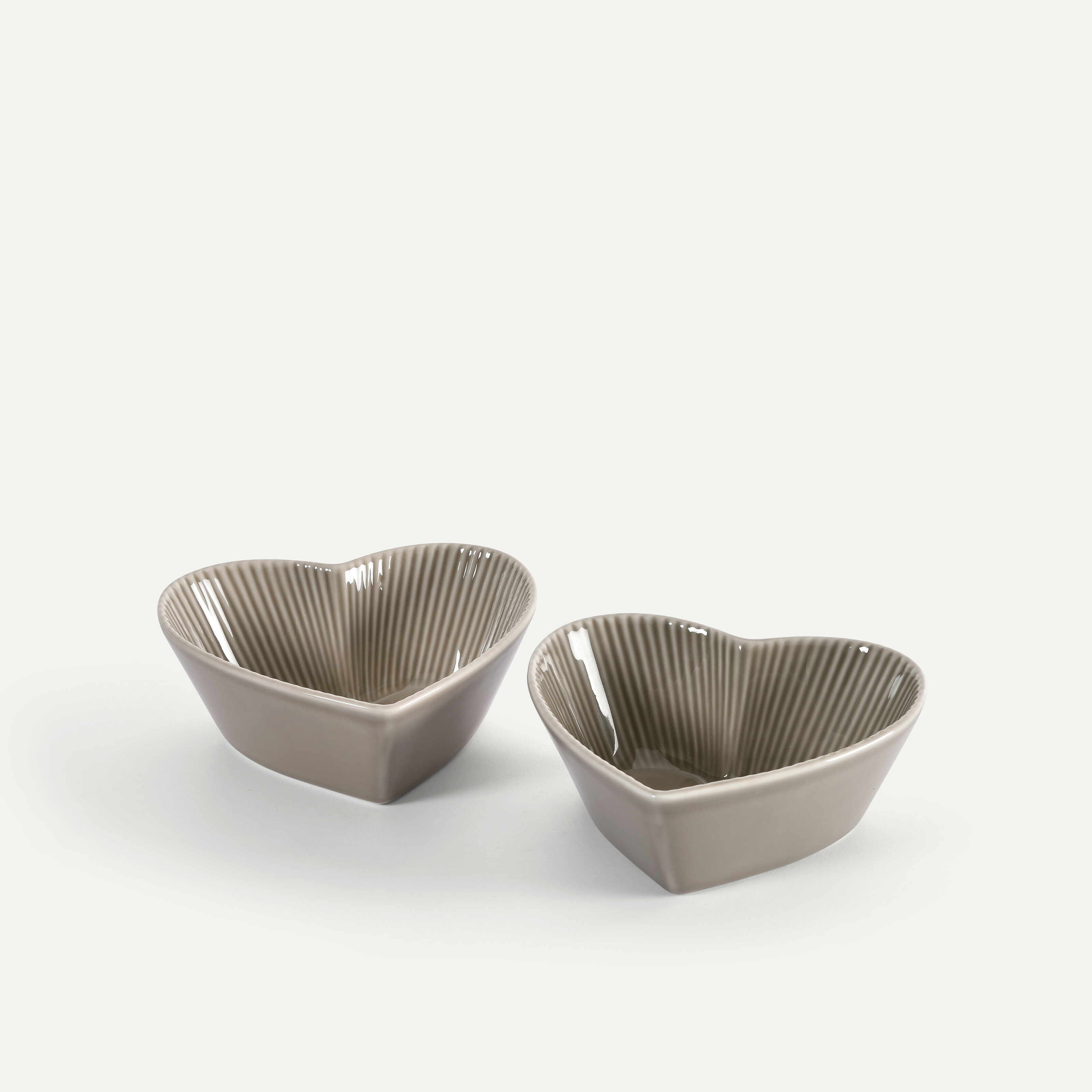 Nordic Dawn hjärtskål 13 cm 2-pack, Bark