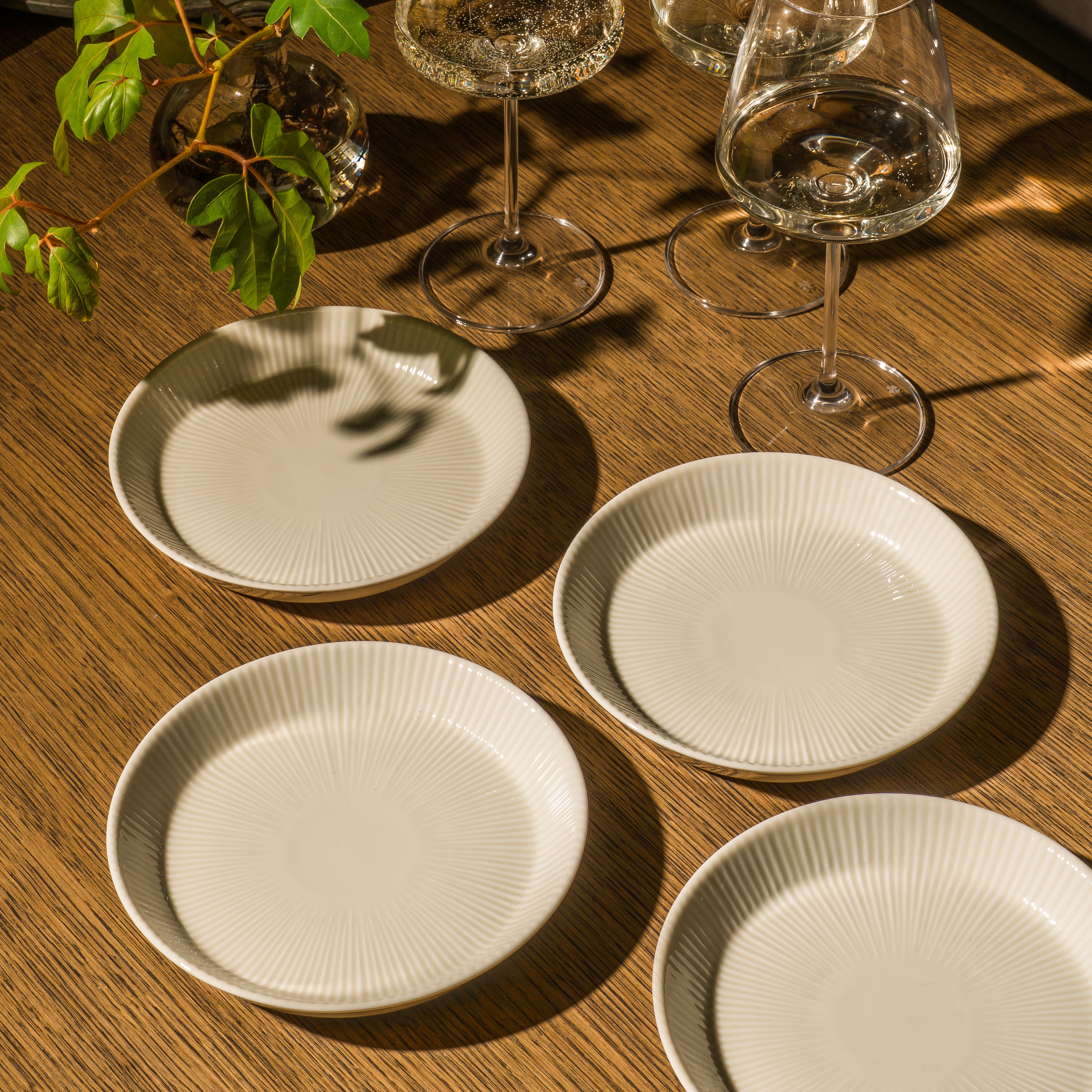 Nordic Dawn Side Plate, 16 cm, Straw, 4-pack