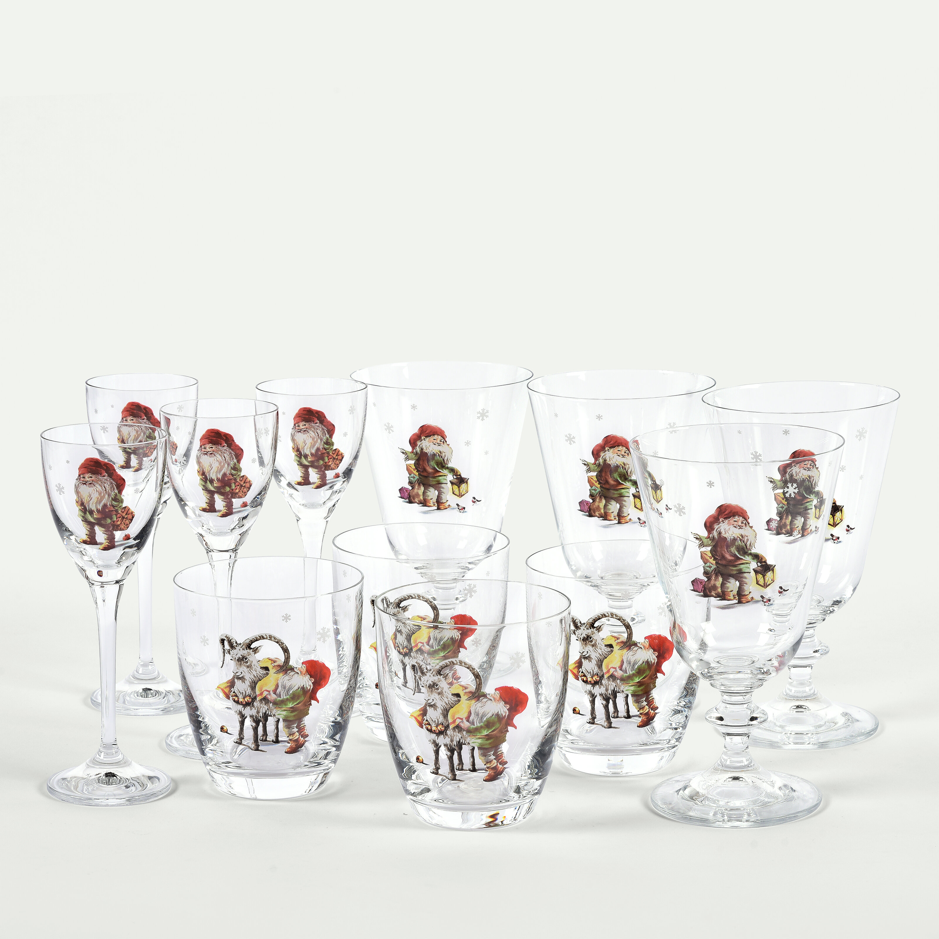 Tomtarnas Jul glasset 12 delar, 4 pers