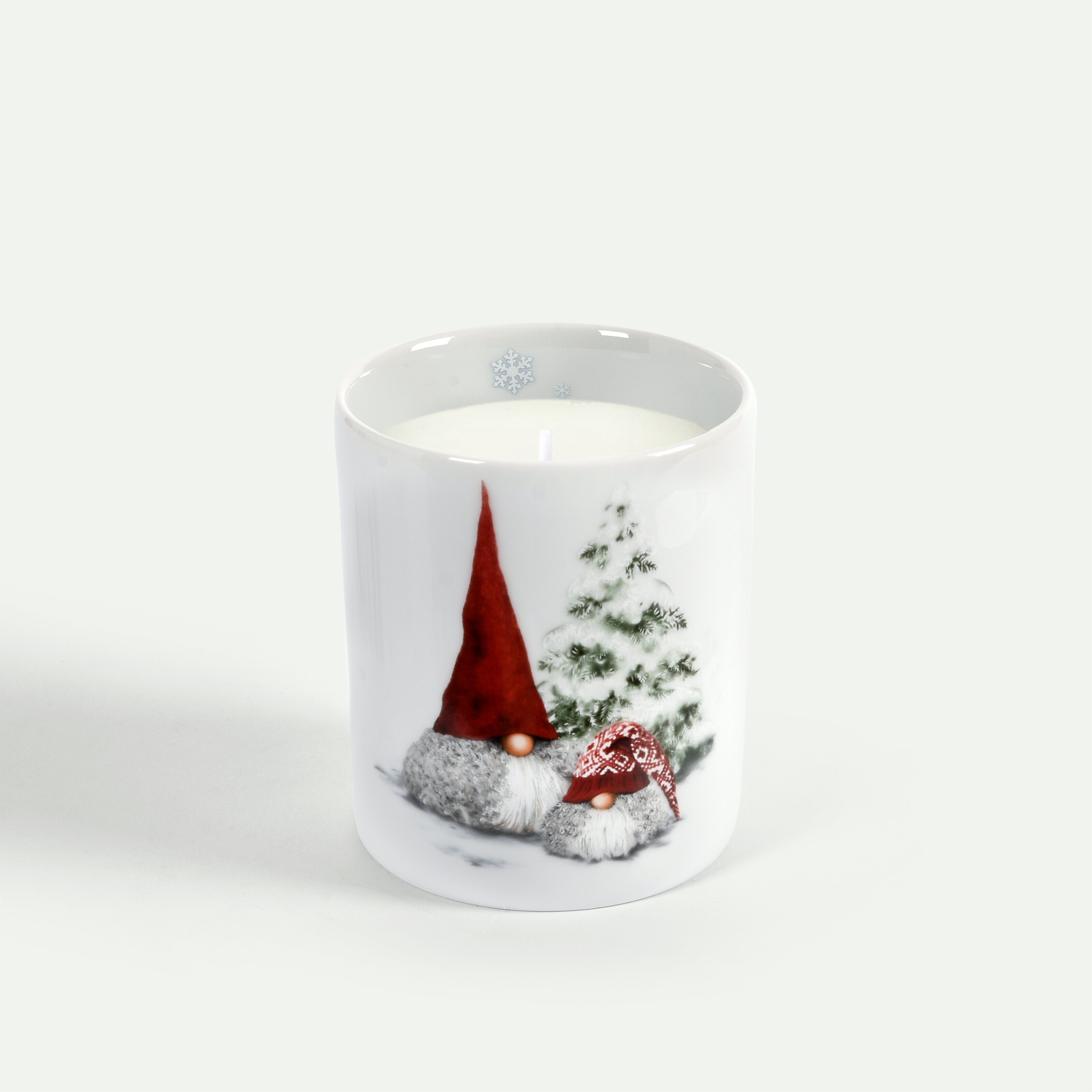 Noordse Kerstkabouters geurkaars 9 cm, Appel en kaneel