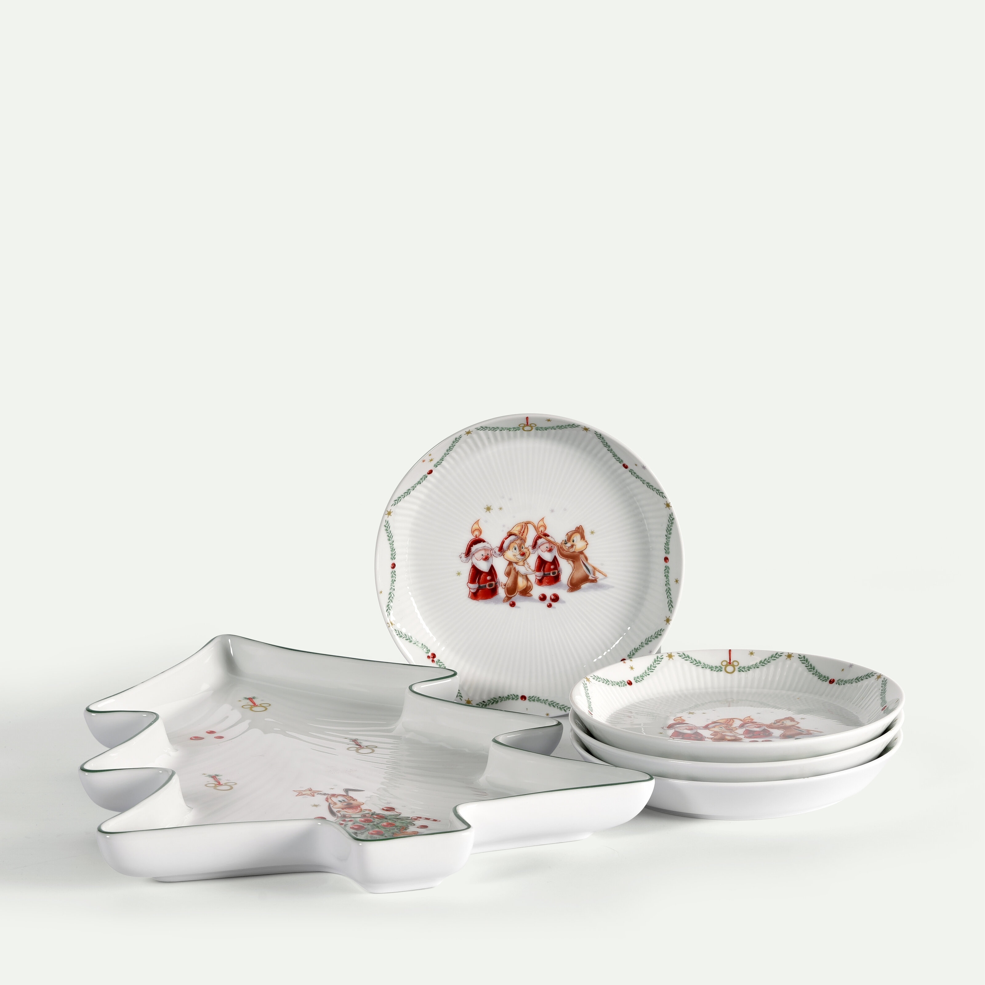 Disney Jul granfat och assiett 4-pack