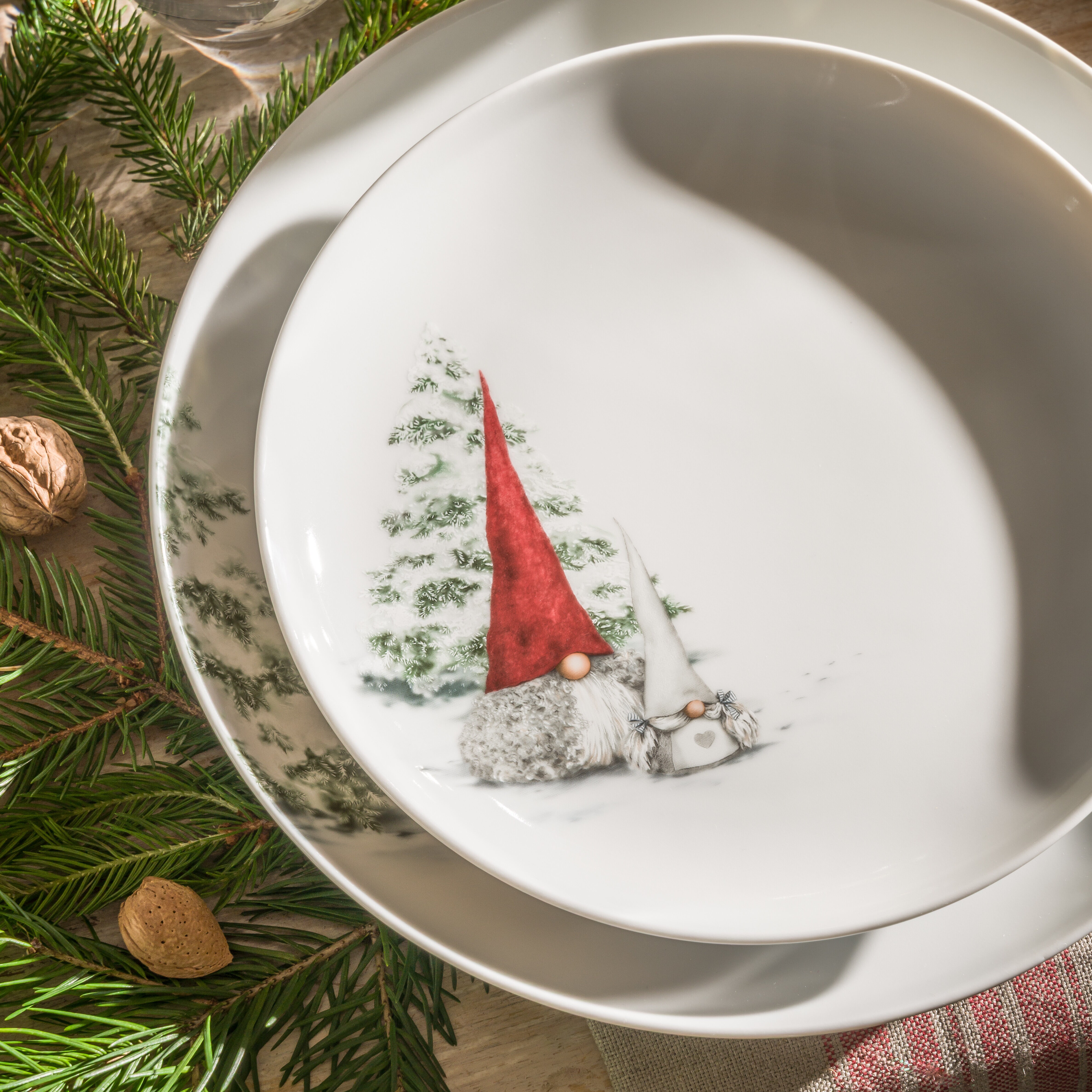 Noordse Kerstkabouters bordenset, 36-delig, 12 personen