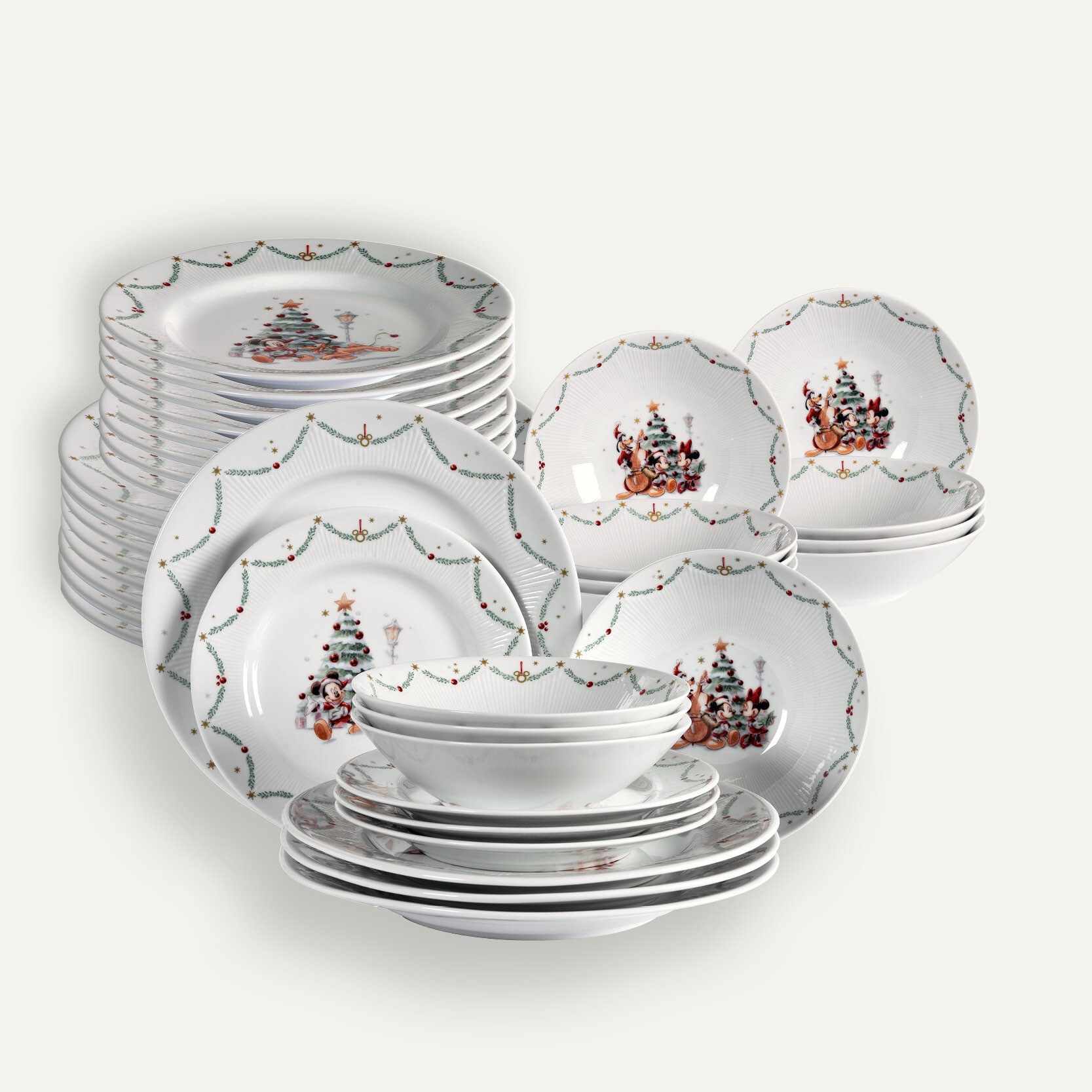 Disney Jul tallriksset 36 delar, 12 pers