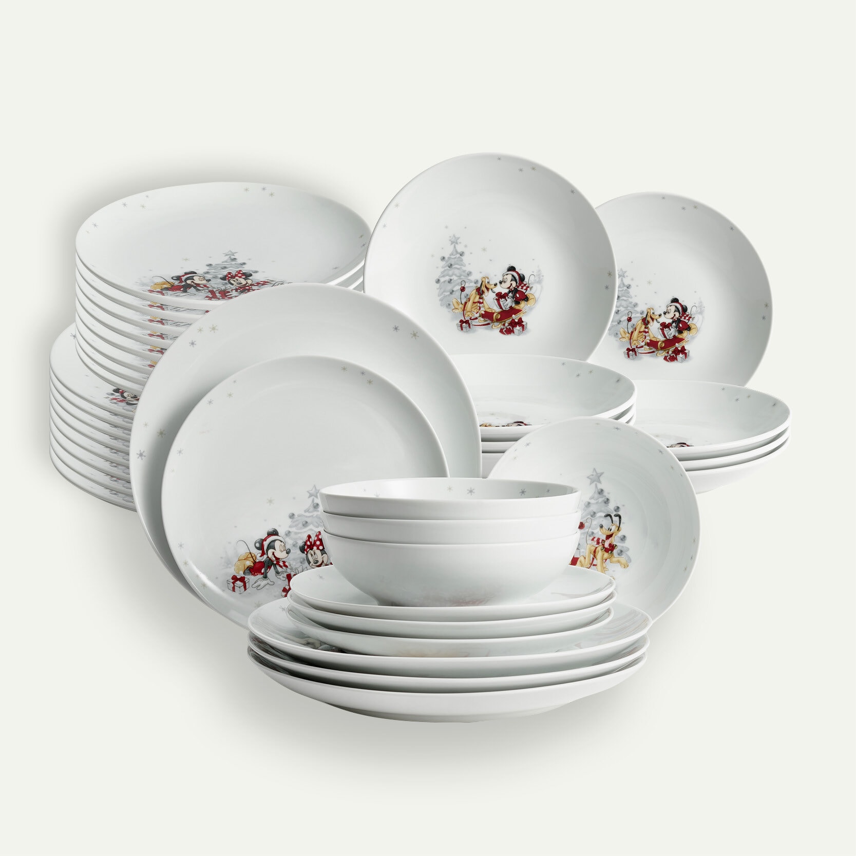 Disney Vinter tallriksset 36 delar, 12 pers