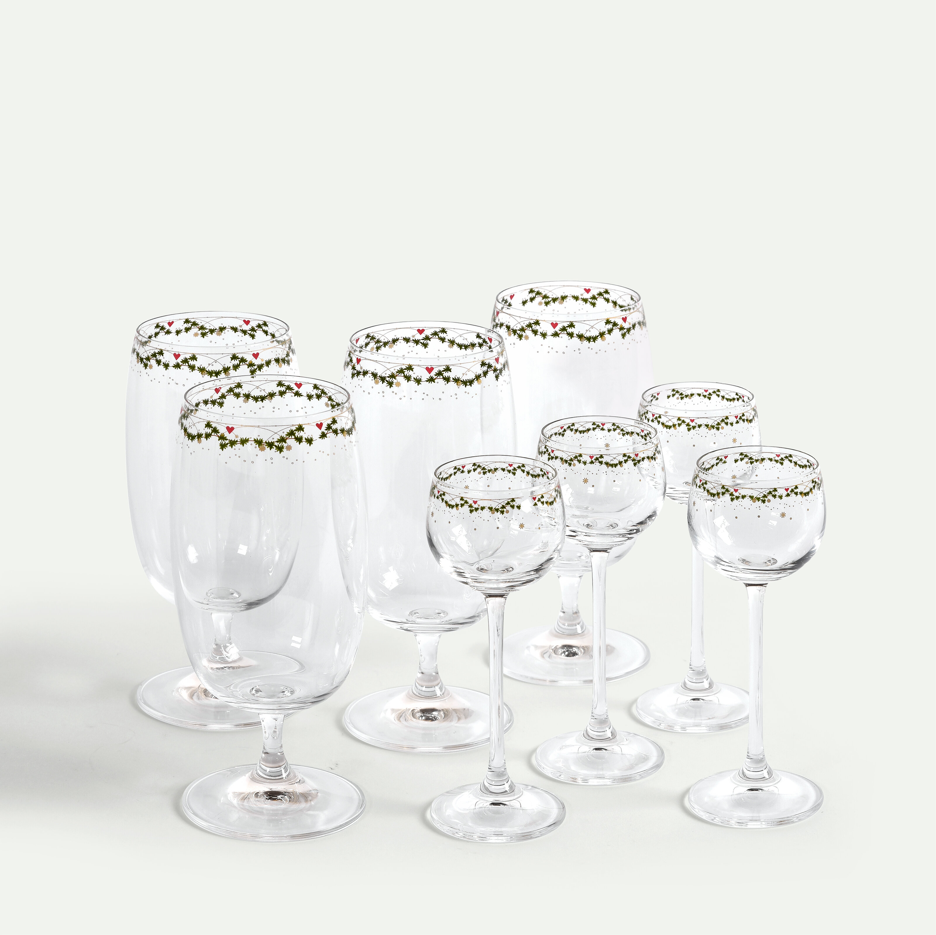 Julminnen glasset 8 delar, 4 pers, Tradition