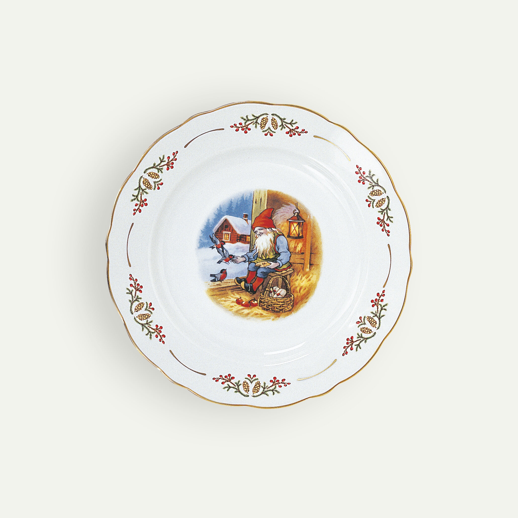 Gammaldags Jul tallriks- och glasset 60 delar, 12 pers