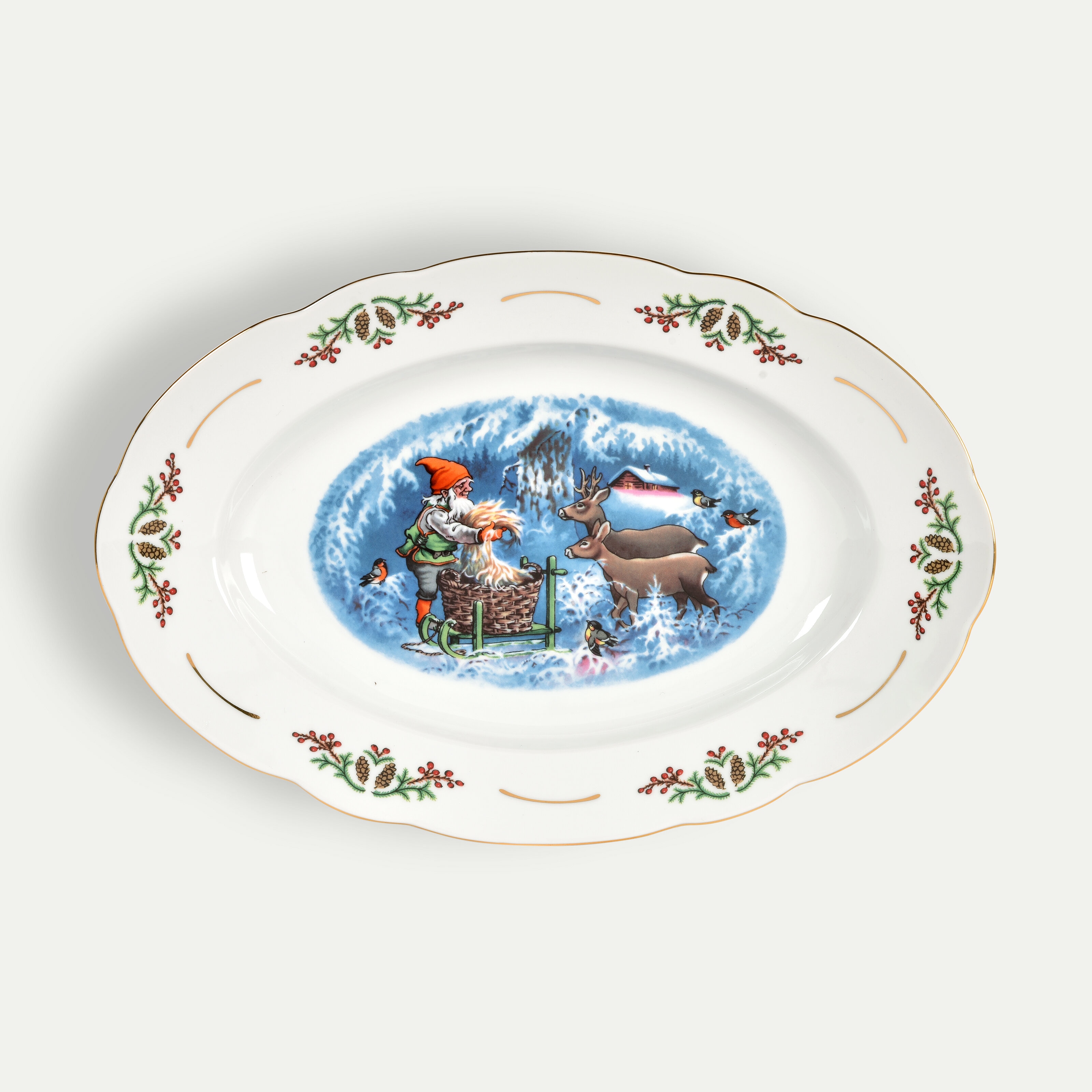 Gammaldags Jul serveringsfat 36 cm